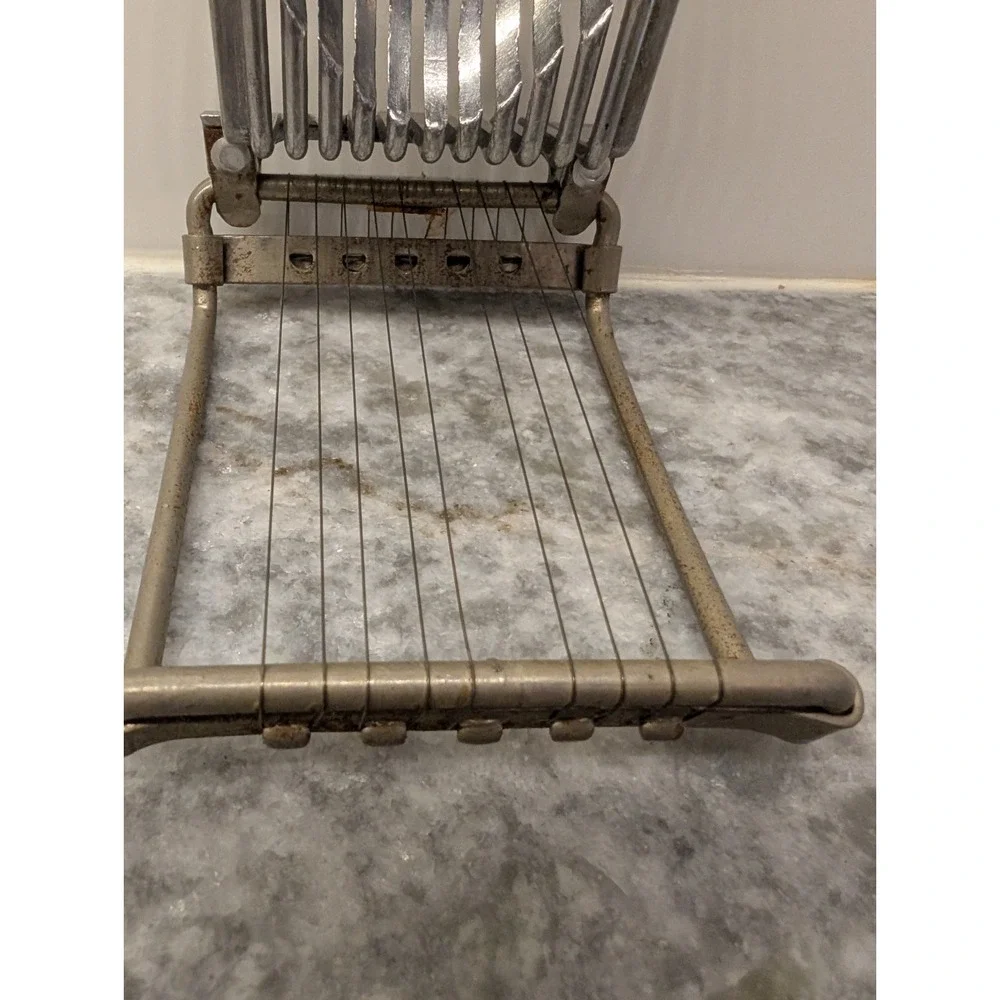 Vintage Kitchen item:  EASY AID metal Hard Boiled Egg Slicer - Patent pending